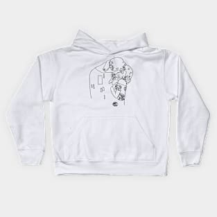 KLIMT - The Kiss (white background) Kids Hoodie